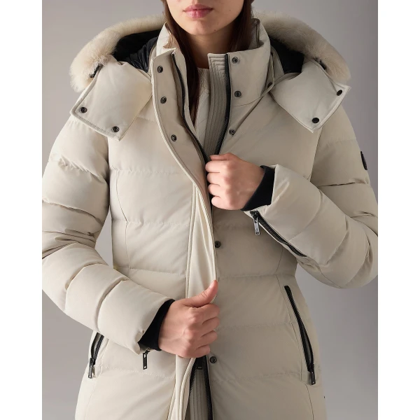 Moose Knuckles Watershed Down Parka in Alabaster | Coats | Luxury Shoes 