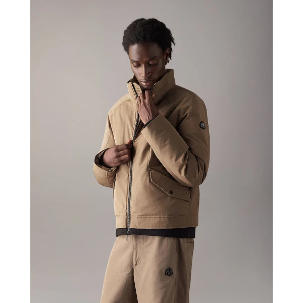 Moose Knuckles West-Ed Down Trucker Jacket in Ashen | Men Jackets | Luxury Shoes 