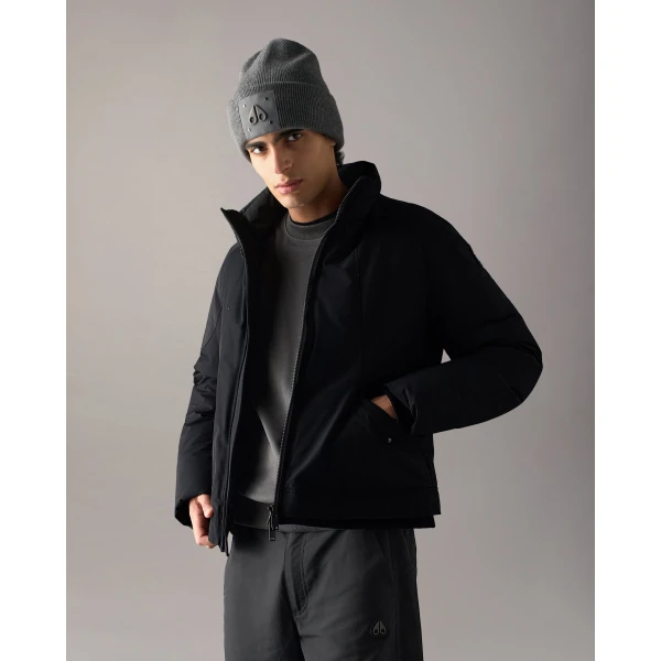 Moose Knuckles West-Ed Down Trucker Jacket in Black | Men Jackets | Luxury Shoes 