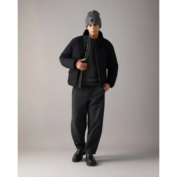 Moose Knuckles West-Ed Down Trucker Jacket in Black | Men Jackets | Luxury Shoes 