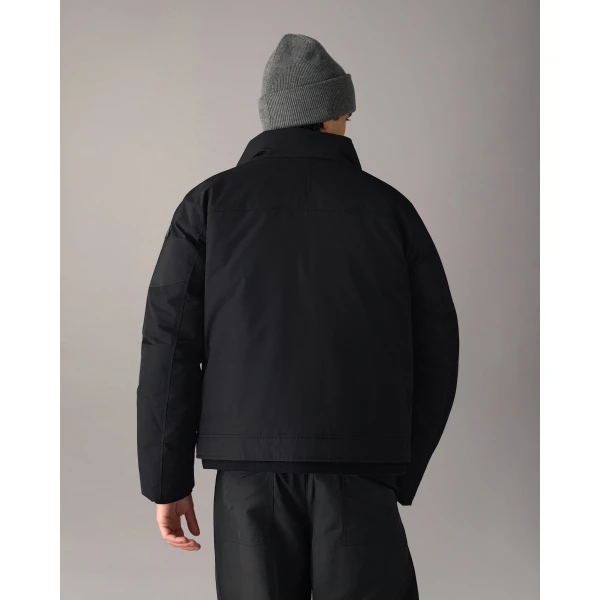 Moose Knuckles West-Ed Down Trucker Jacket in Black | Men Jackets | Luxury Shoes 