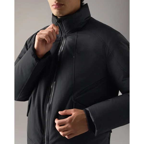 Moose Knuckles West-Ed Down Trucker Jacket in Black | Men Jackets | Luxury Shoes 