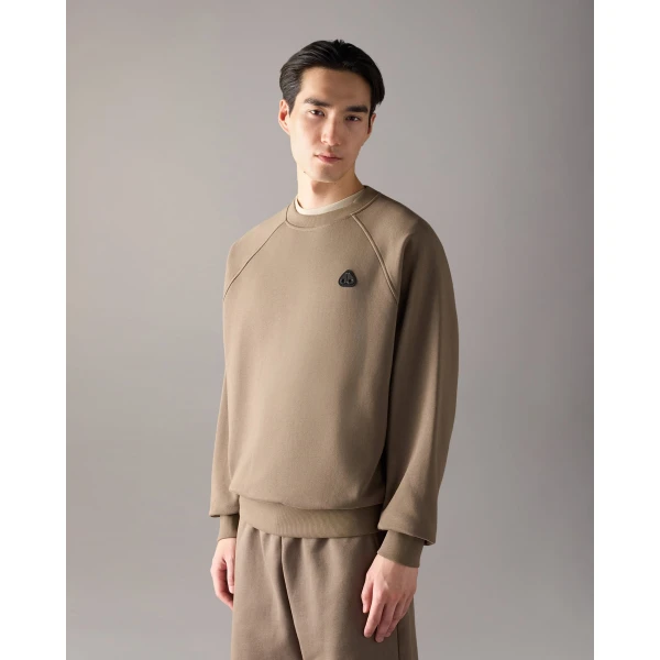 Moose Knuckles YUL Crewneck Sweatshirt in Ashen | Sweatshirts | Luxury Shoes 
