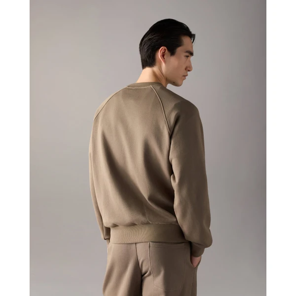 Moose Knuckles YUL Crewneck Sweatshirt in Ashen | Sweatshirts | Luxury Shoes 