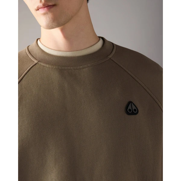 Moose Knuckles YUL Crewneck Sweatshirt in Ashen | Sweatshirts | Luxury Shoes 