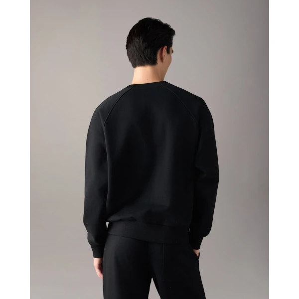 Moose Knuckles YUL Crewneck Sweatshirt in Black | Sweatshirts | Luxury Shoes 