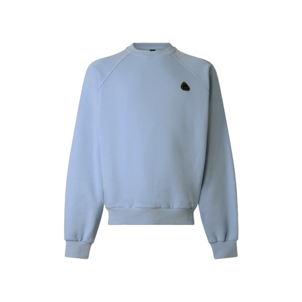 Moose Knuckles YUL Crewneck Sweatshirt in Blue Ice | Luxury Shoes 