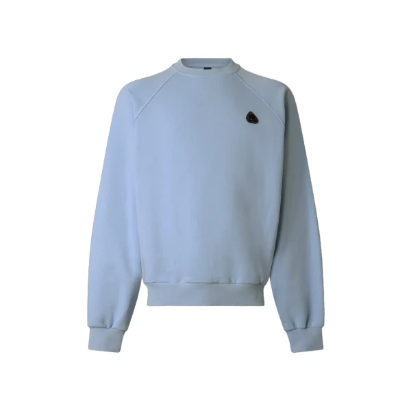 Moose Knuckles YUL Crewneck Sweatshirt in Blue Ice | Luxury Shoes 
