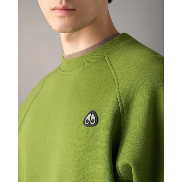 Moose Knuckles YUL Crewneck Sweatshirt in Clover | Sweatshirts | Luxury Shoes 