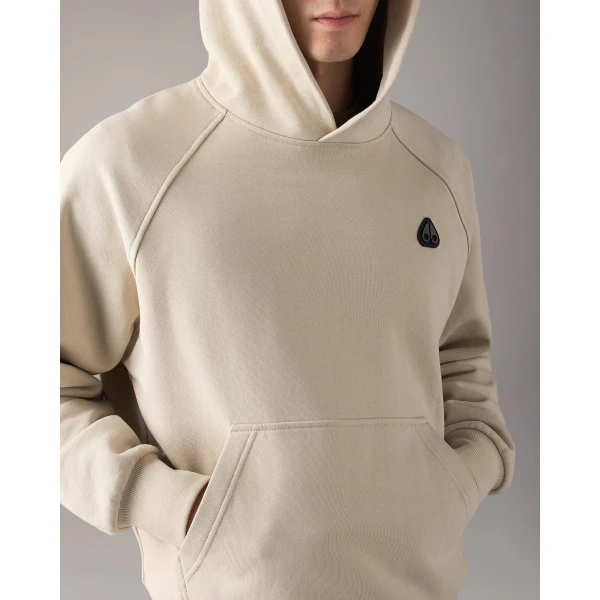 Moose Knuckles YUL Hoodie in Alabaster | Sweatshirts | Luxury Shoes 