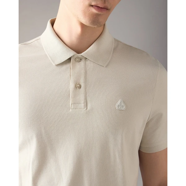 Moose Knuckles YUL Polo in Alabaster | T-shirts & vests | Luxury Shoes 