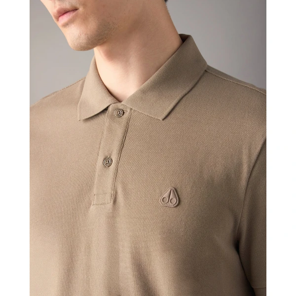 Moose Knuckles YUL Polo in Ashen | T-shirts & vests | Luxury Shoes 