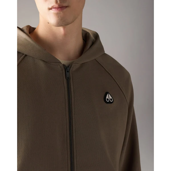 Moose Knuckles YUL Zip-Up Hoodie in Ashen | Sweatshirts | Luxury Shoes 