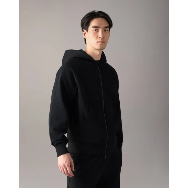 Moose Knuckles YUL Zip-Up Hoodie in Black | Sweatshirts | Luxury Shoes 