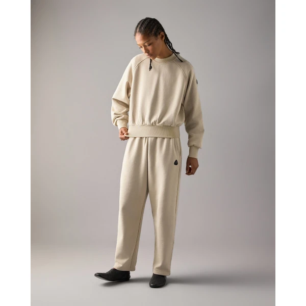 Moose Knuckles YYZ Crewneck Sweatshirt in Alabaster | Long Sleeve | Luxury Shoes 