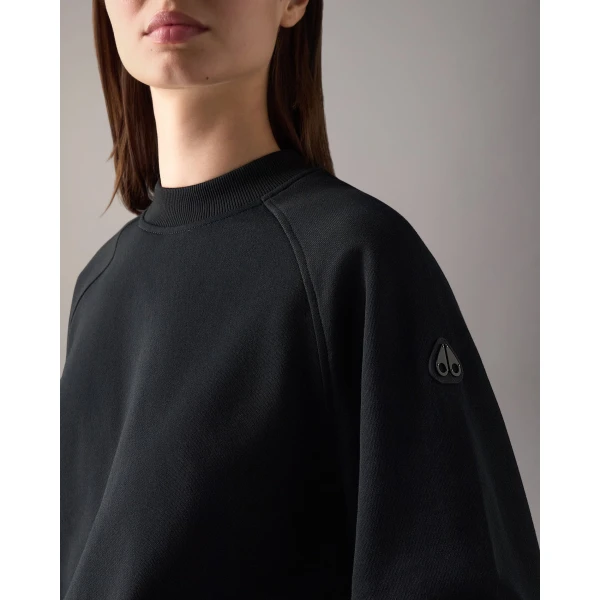 Moose Knuckles YYZ Crewneck Sweatshirt in Black | Long Sleeve | Luxury Shoes 