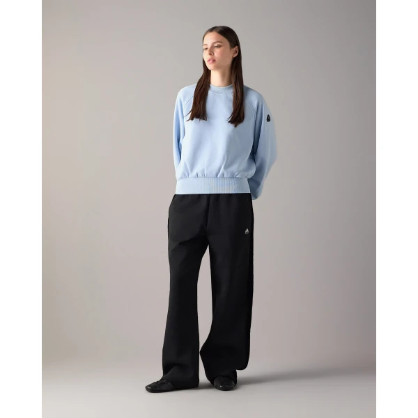 Moose Knuckles YYZ Crewneck Sweatshirt in Blue Ice | Long Sleeve | Luxury Shoes 
