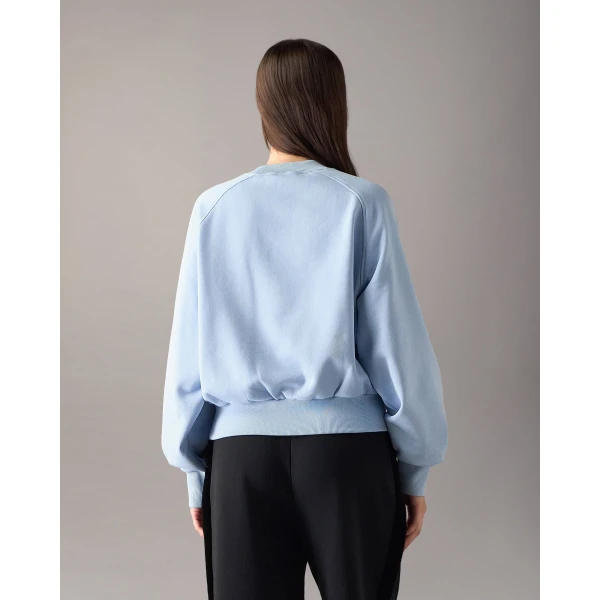 Moose Knuckles YYZ Crewneck Sweatshirt in Blue Ice | Long Sleeve | Luxury Shoes 