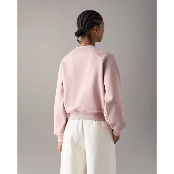Moose Knuckles YYZ Crewneck Sweatshirt in Rosewood | Long Sleeve | Luxury Shoes 