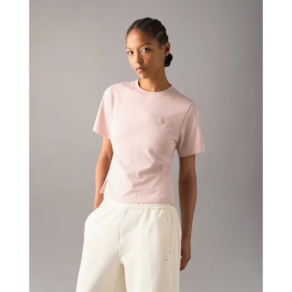 Moose Knuckles YYZ T-Shirt in Rosewood | T-shirts | Luxury Shoes 