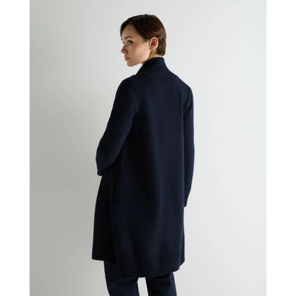 N.Peal Abbey Cashmere Cardigan in Navy Blue