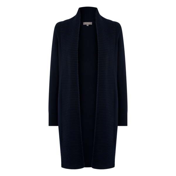 N.Peal Abbey Cashmere Cardigan in Navy Blue | Cardigan | Luxury Shoes 