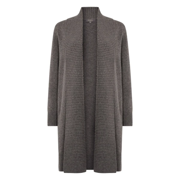 N.Peal Abbey Cashmere Cardigan in Wood Smoke Brown | Cardigan | Luxury Shoes 