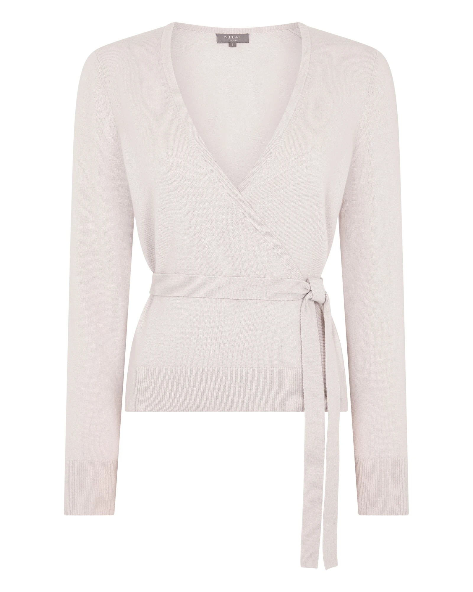 N.Peal Arabella Wrap Cashmere Cardigan in Snow Grey N.Peal Arabella Wrap Cashmere Cardigan in Snow Grey | Cardigan | Luxury Shoes