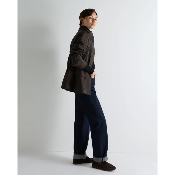 N.Peal Avola Weatherproof Jacket in Chocolate Brown