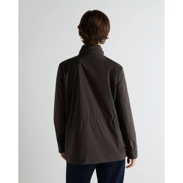 N.Peal Avola Weatherproof Jacket in Chocolate Brown