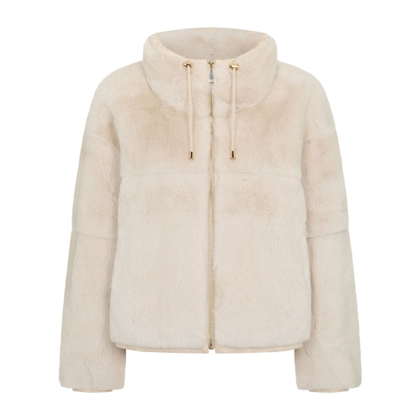 N.Peal Blouson Rex Fur Jacket in Beige Brown | Jackets | Luxury Shoes 