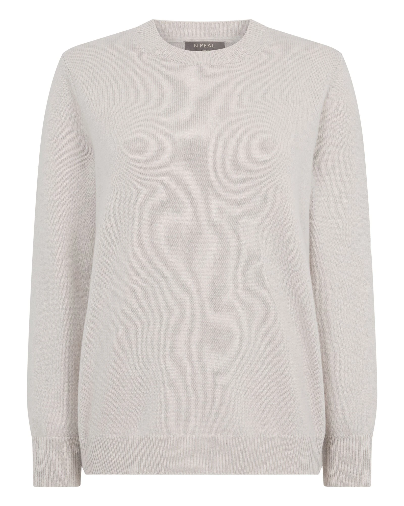 N.Peal Cashmere Crew Neck Jumper in Arctic Grey Melange N.Peal Cashmere Crew Neck Jumper in Arctic Grey Melange | Sweaters | Luxury Shoes