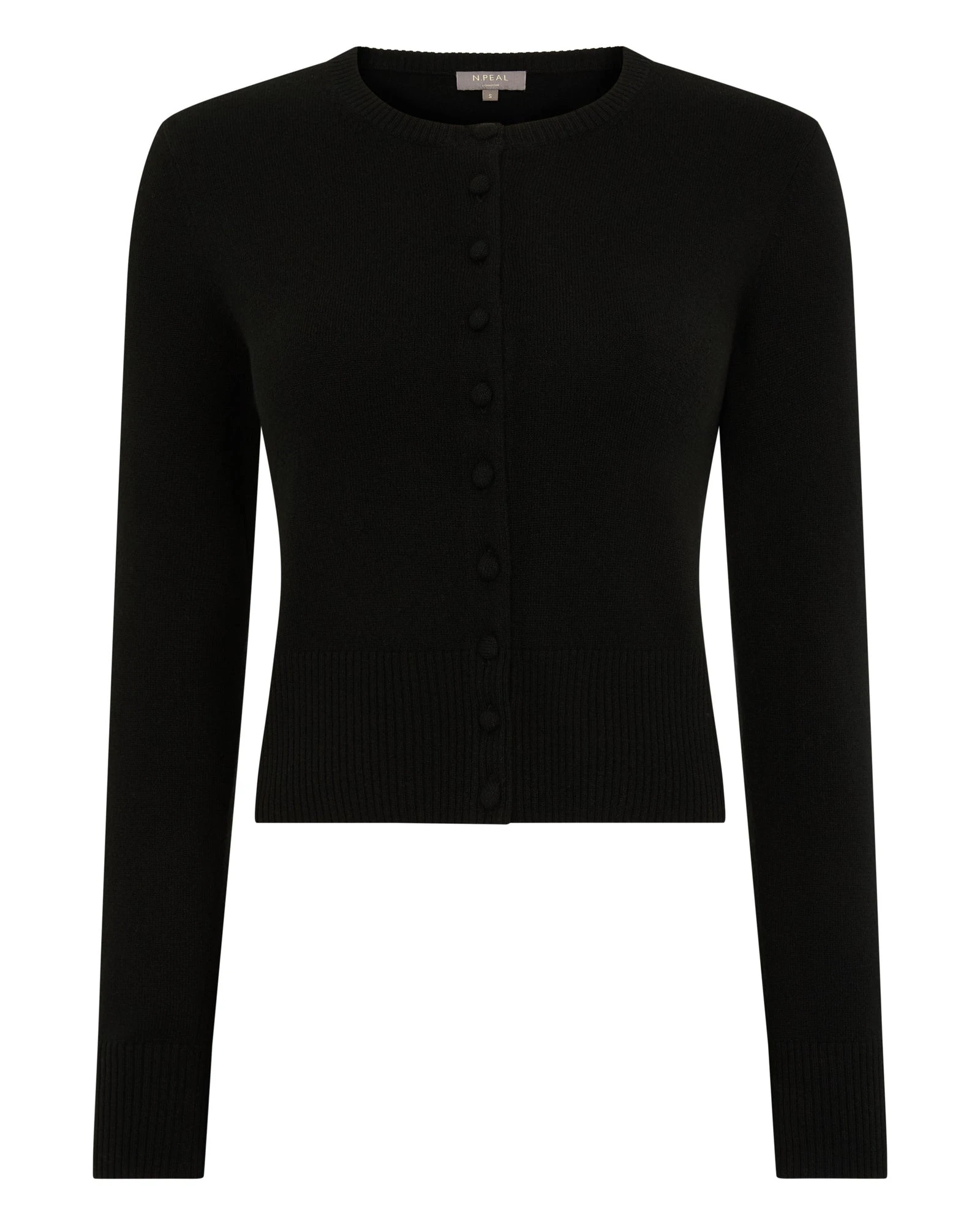 N.Peal Covered Button Cashmere Cardigan in Black N.Peal Covered Button Cashmere Cardigan in Black | Cardigan | Luxury Shoes