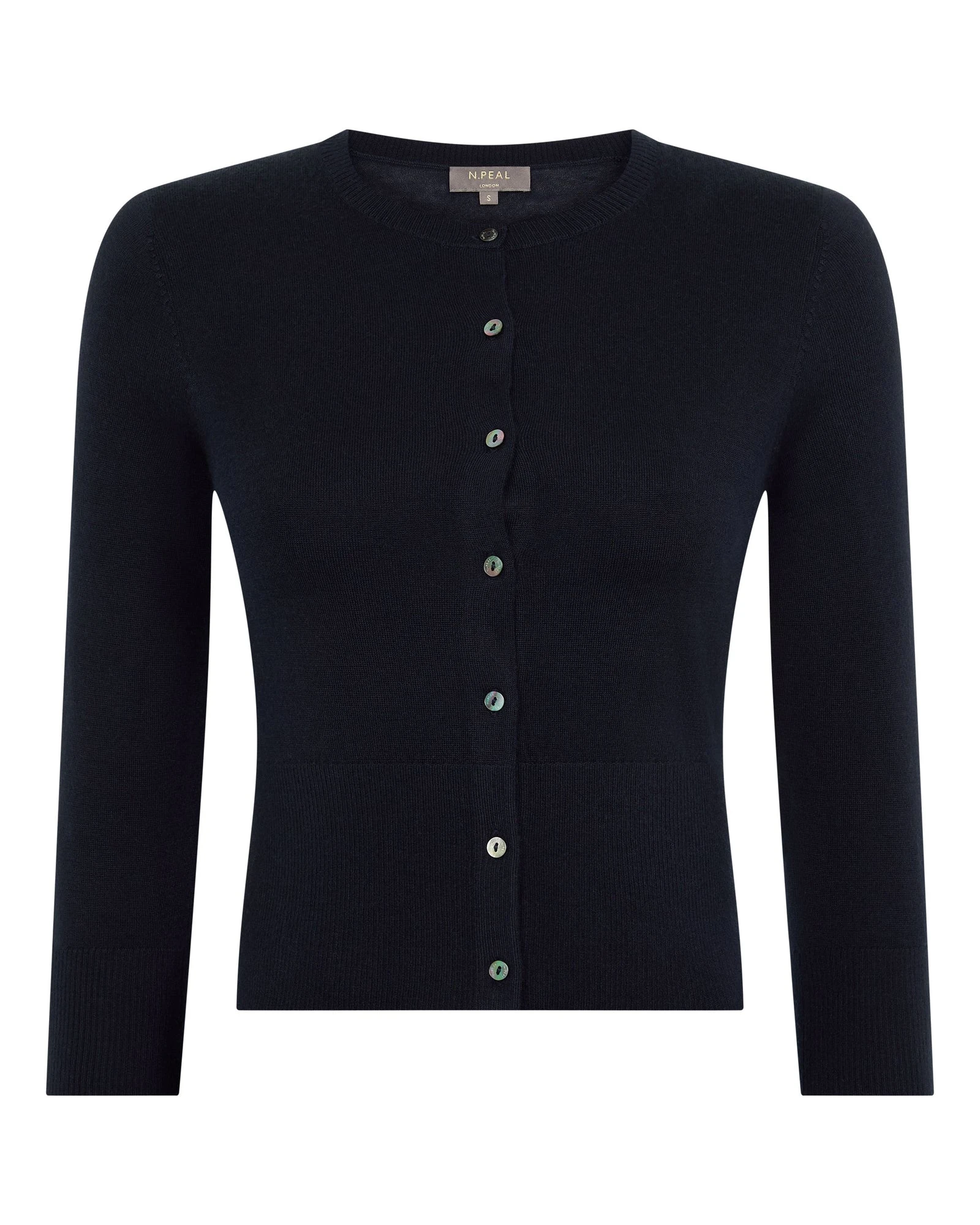 N.Peal Darcie Superfine Cashmere Cropped Cardigan in Navy Blue N.Peal Darcie Superfine Cashmere Cropped Cardigan in Navy Blue | Cardigan | Luxury Shoes