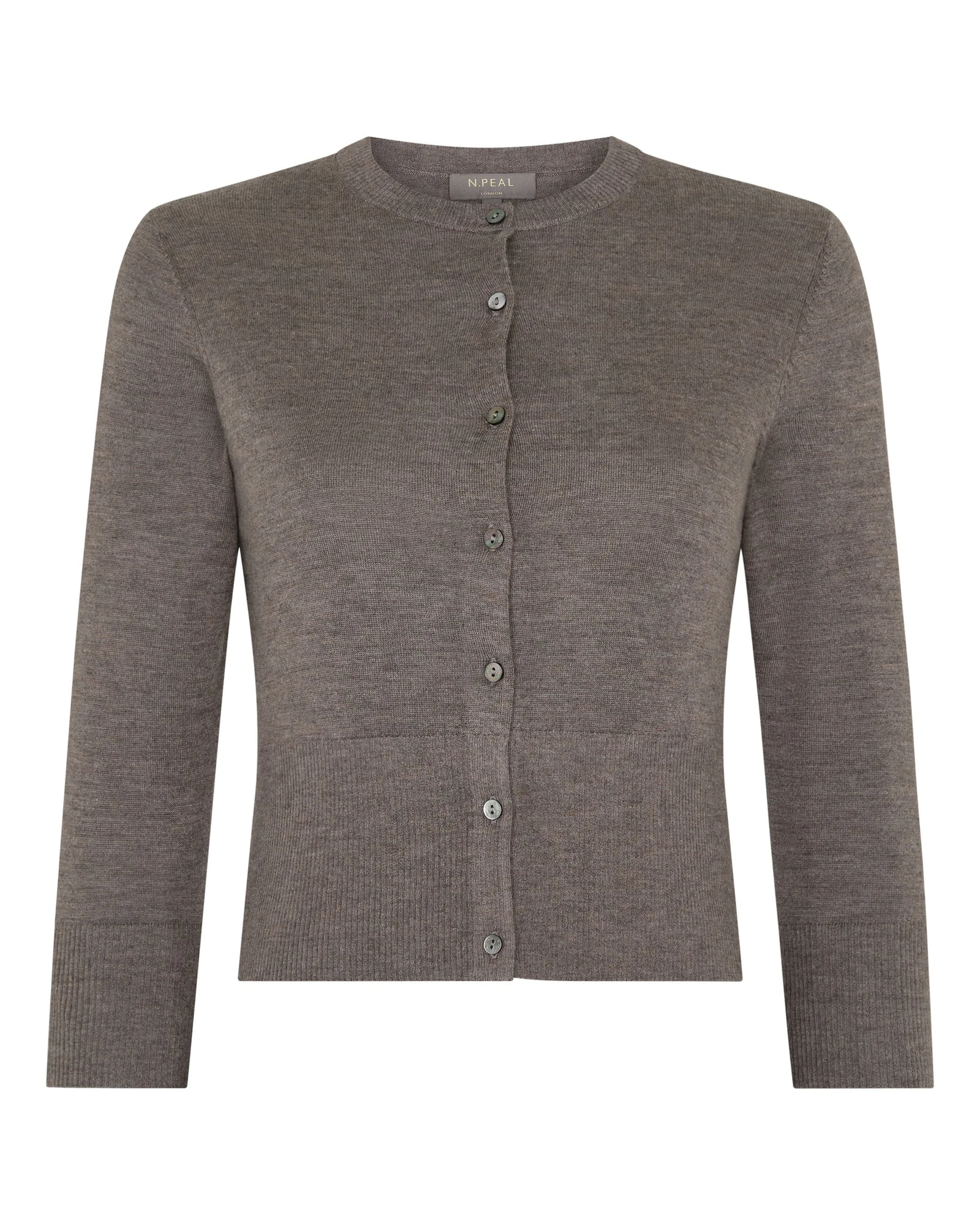 N.Peal Darcie Superfine Cashmere Cropped Cardigan in Pecan Brown N.Peal Darcie Superfine Cashmere Cropped Cardigan in Pecan Brown | Cardigan | Luxury Shoes