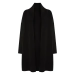 N.Peal Double Face Robe Coat in Black | Wool Coat | Luxury Shoes 