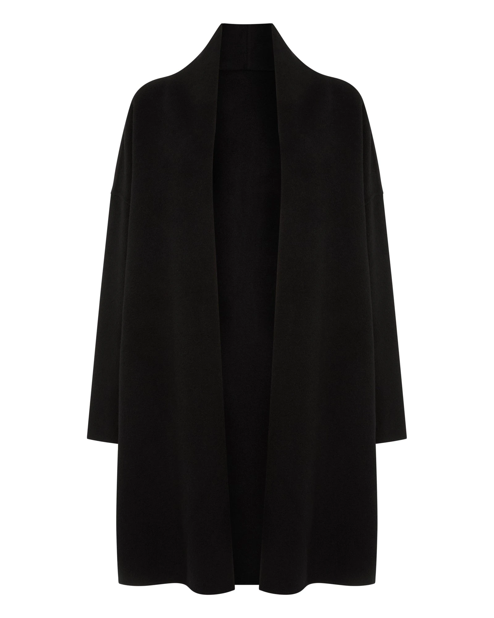 N.Peal Double Face Robe Coat in Black N.Peal Double Face Robe Coat in Black | Wool Coat | Luxury Shoes