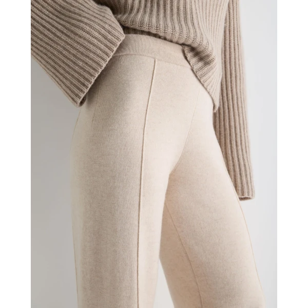 N.Peal Double Face Trousers in Ecru White