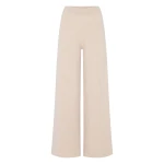 N.Peal Double Face Trousers in Ecru White | Wide leg pants | Luxury Shoes 