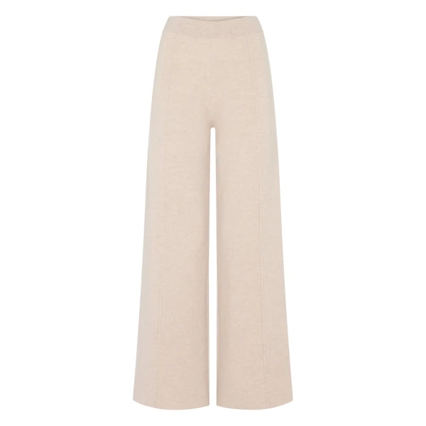 Double Face Trousers in Ecru White