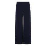 N.Peal Double Face Trousers in Navy Blue | Wide leg pants | Luxury Shoes 