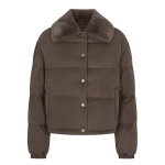 N.Peal Down Rex Fur Puffer Jacket in Chocolate Brown | Jackets | Luxury Shoes 