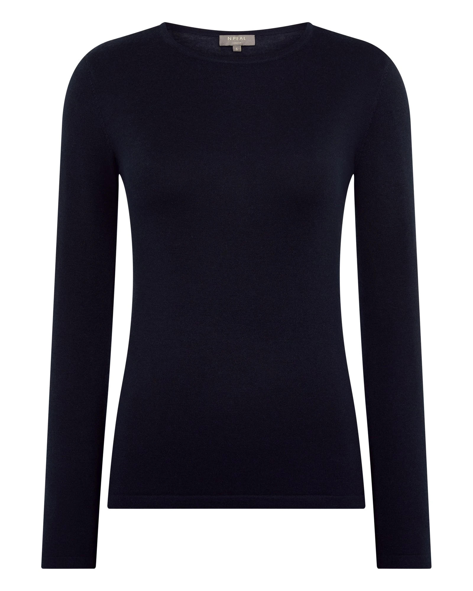 N.Peal Eden Superfine Cashmere Round Neck Top in Navy Blue N.Peal Eden Superfine Cashmere Round Neck Top in Navy Blue | Long Sleeve | Luxury Shoes