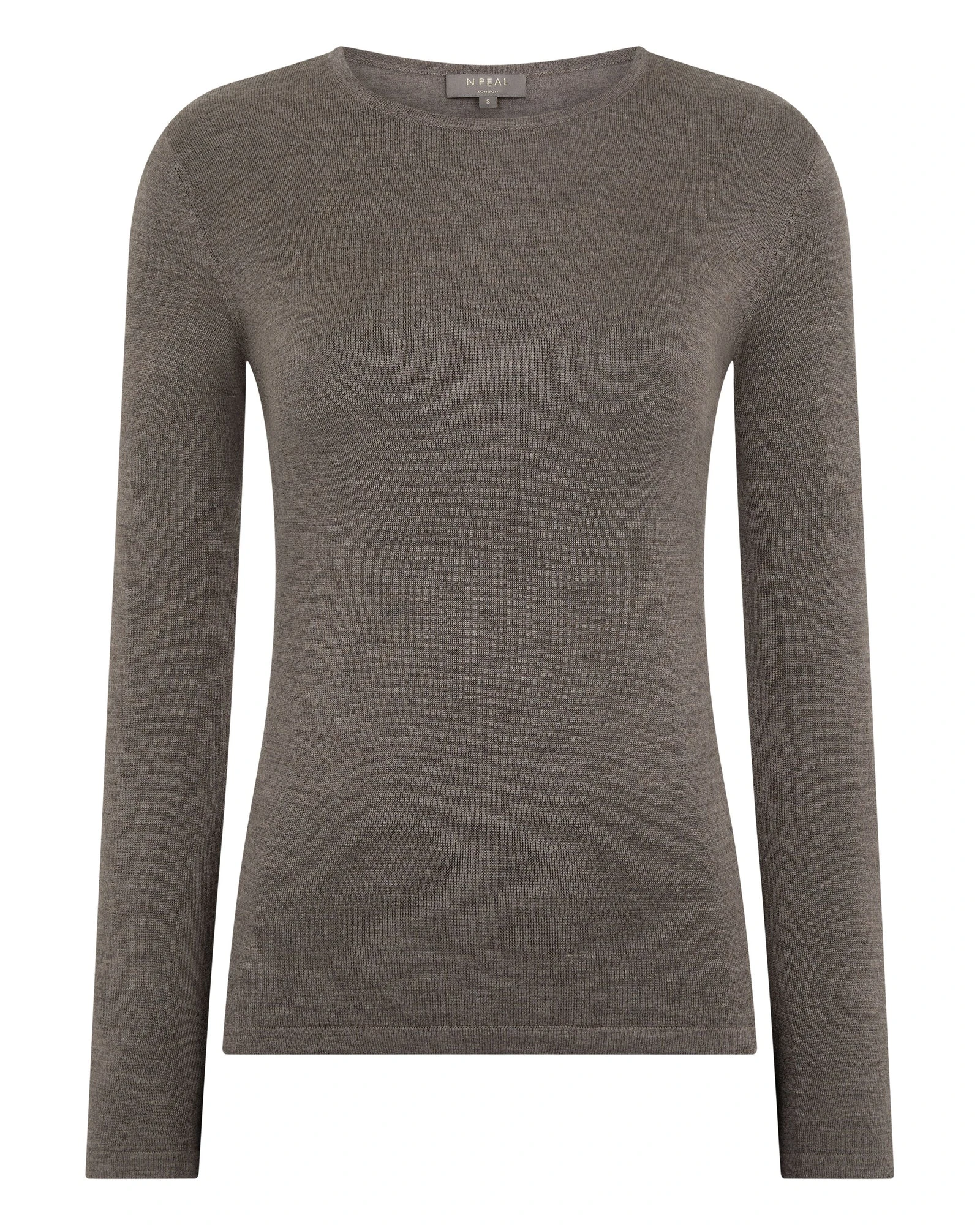 N.Peal Eden Superfine Cashmere Round Neck Top in Pecan Brown N.Peal Eden Superfine Cashmere Round Neck Top in Pecan Brown | Long Sleeve | Luxury Shoes