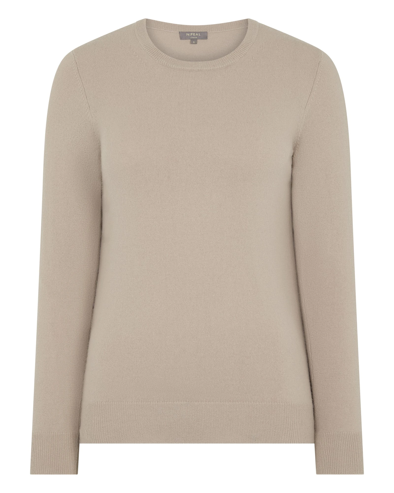 N.Peal Evie Classic Round Neck Cashmere Jumper in Cashew Brown N.Peal Evie Classic Round Neck Cashmere Jumper in Cashew Brown | Sweaters | Luxury Shoes