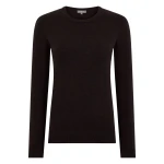 N.Peal Evie Classic Round Neck Cashmere Jumper in Cocoa Brown | Sweaters | Luxury Shoes 