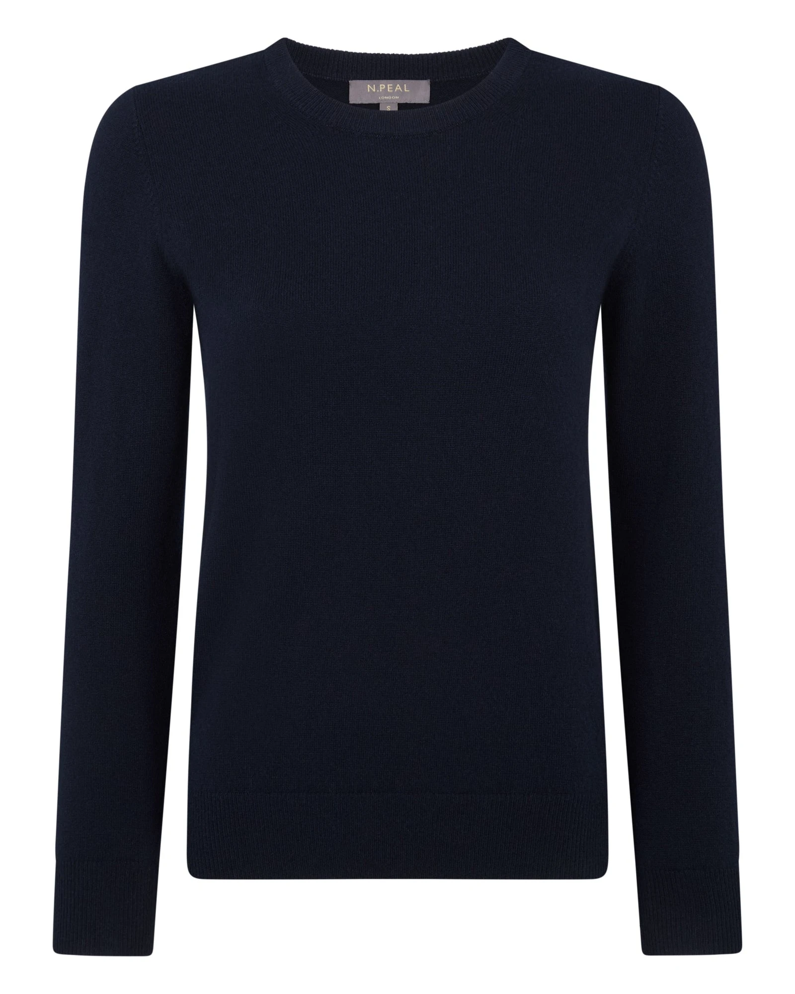 N.Peal Evie Classic Round Neck Cashmere Jumper in Navy Blue N.Peal Evie Classic Round Neck Cashmere Jumper in Navy Blue | Sweaters | Luxury Shoes