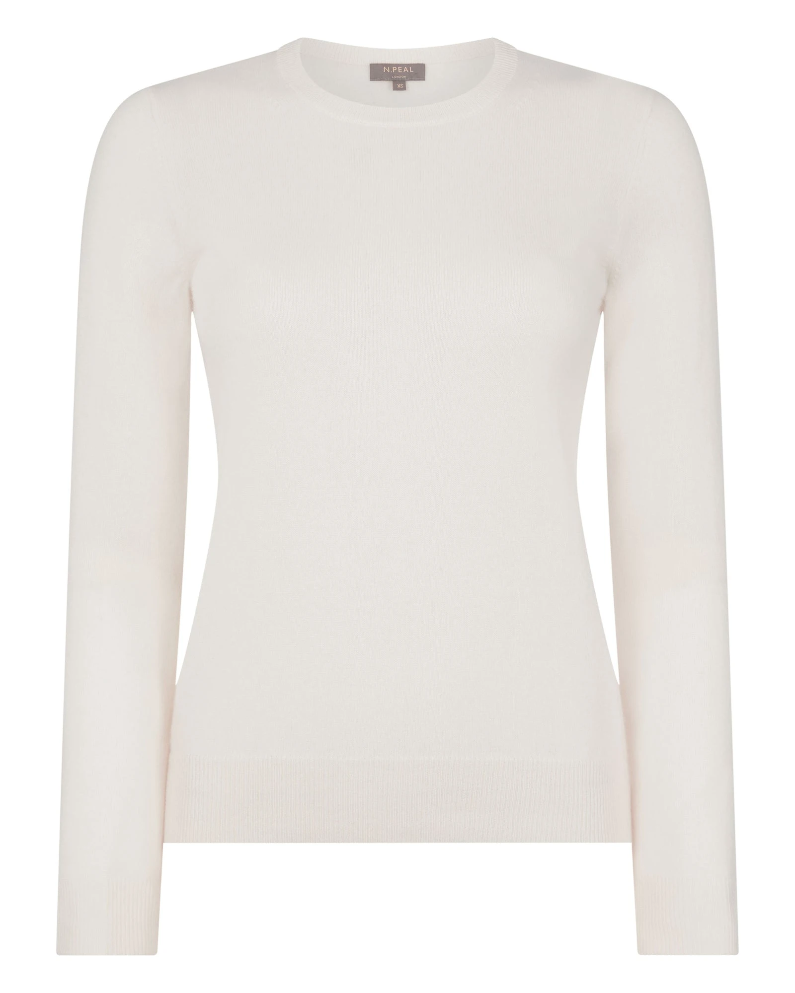 N.Peal Evie Classic Round Neck Cashmere Jumper in New Ivory White N.Peal Evie Classic Round Neck Cashmere Jumper in New Ivory White | Sweaters | Luxury Shoes