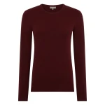 N.Peal Evie Classic Round Neck Cashmere Jumper in Rustic Red | Sweaters | Luxury Shoes 
