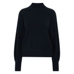N.Peal Funnel Neck Cashmere Jumper in Navy Blue | Turtlenecks | Luxury Shoes 